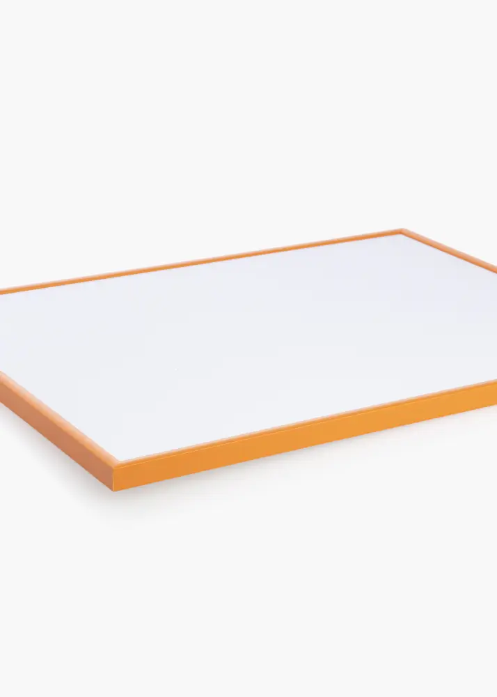 Moldura New Lifestyle Laranja-claro 30x40 cm - Passe-partout Branco 20x28 cm