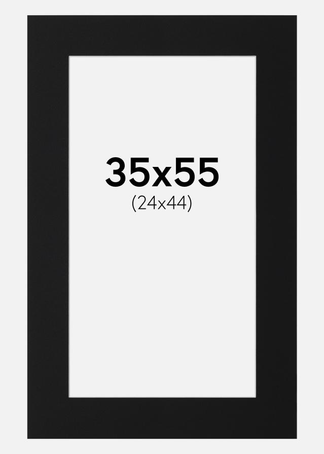 Passe-partout Preto Padrão (Bordo interior branco) 35x55 cm (24x44)
