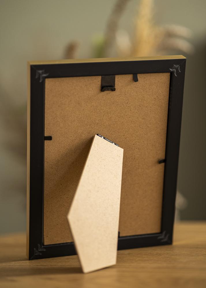 Moldura Gala Vidro acrílico Dourado 13x18 cm