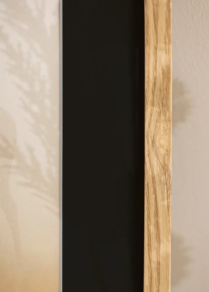 Moldura Trendy Carvalho 30x40 cm - Passe-partout Preto 21x29,7 cm (A4)