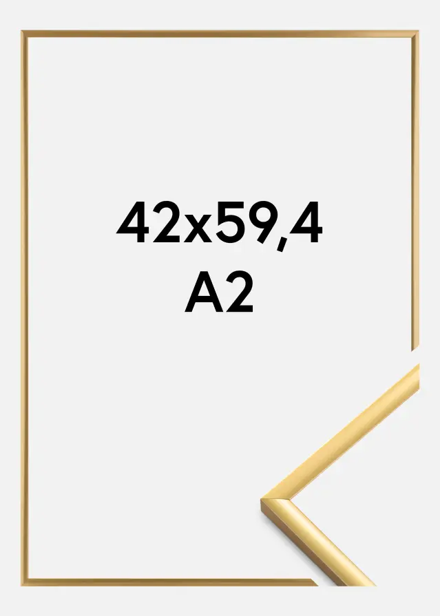 Moldura New Lifestyle Vidro acrílico Shiny Gold 42x59,4 cm (A2)