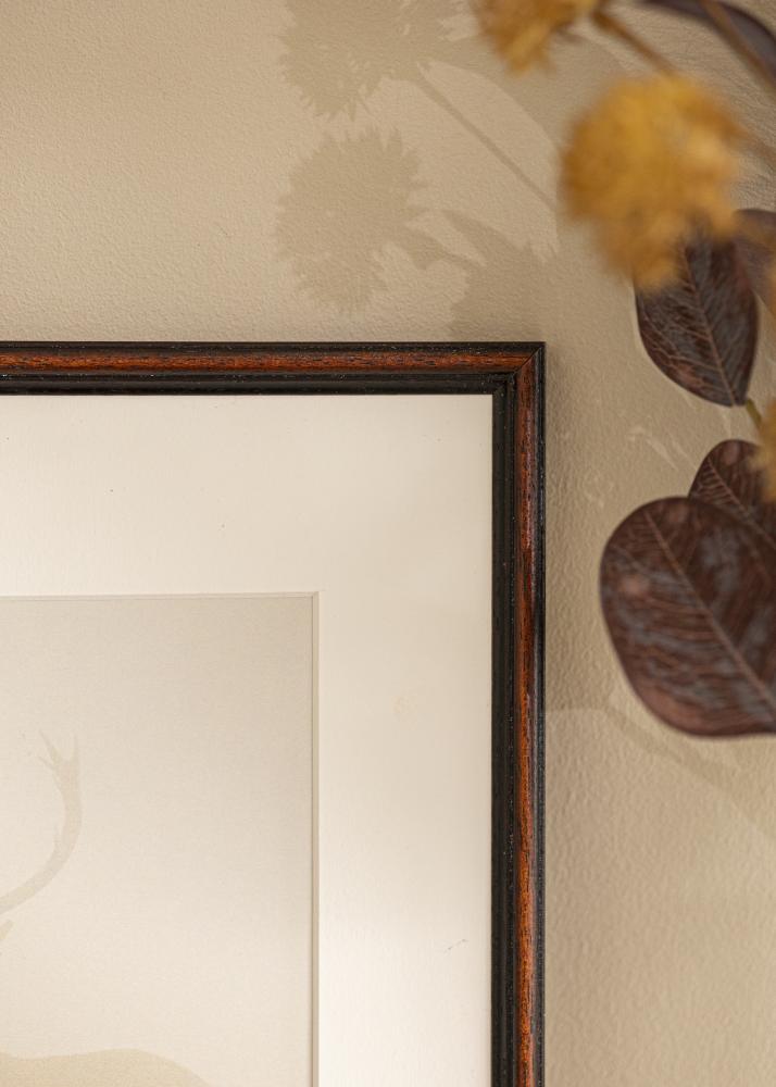 Moldura Horndal Vidro acrílico Nogueira 35x35 cm