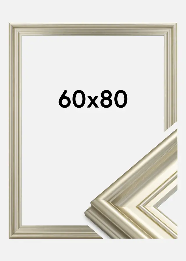 Moldura Mora Premium Prateado 60x80 cm