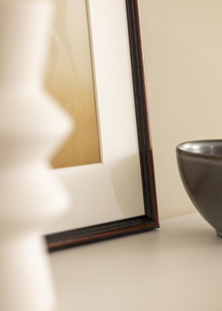 Moldura Horndal Vidro acrílico Nogueira 35x35 cm