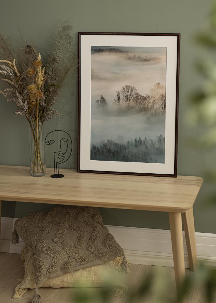 Moldura Horndal Vidro acrílico Nogueira 35x35 cm