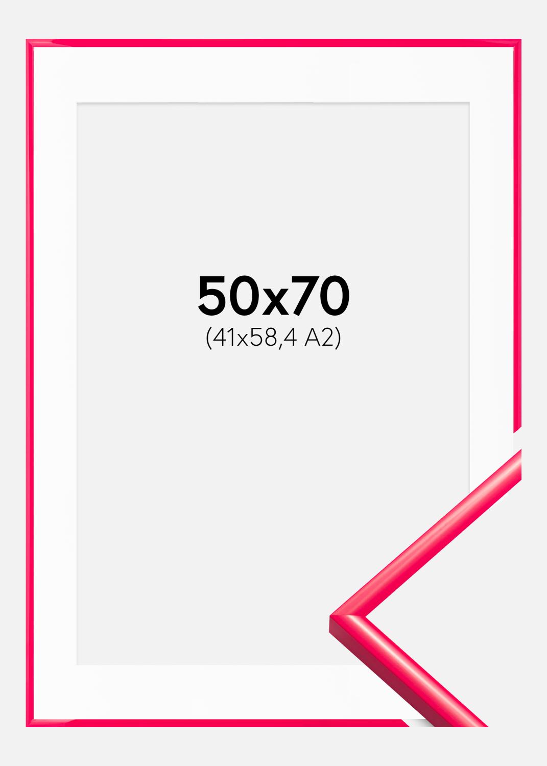 Product Image for Moldura New Lifestyle Hot Pink 50x70 cm - Passe-partout Branco 42x59,4 cm (A2)