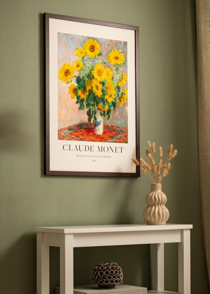 Moldura Modern Vidro acrílico Nogueira 60x80 cm