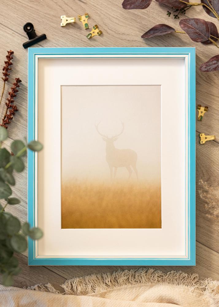 Moldura Diana Vidro acrílico Azul-claro 20x25 cm