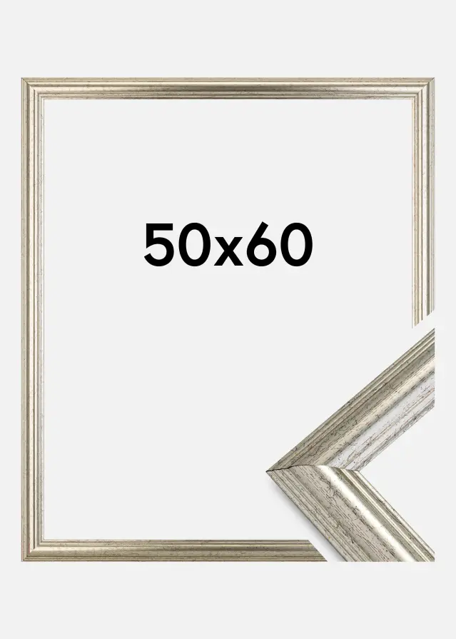 Moldura Västkusten Vidro acrílico Prateado 50x60 cm