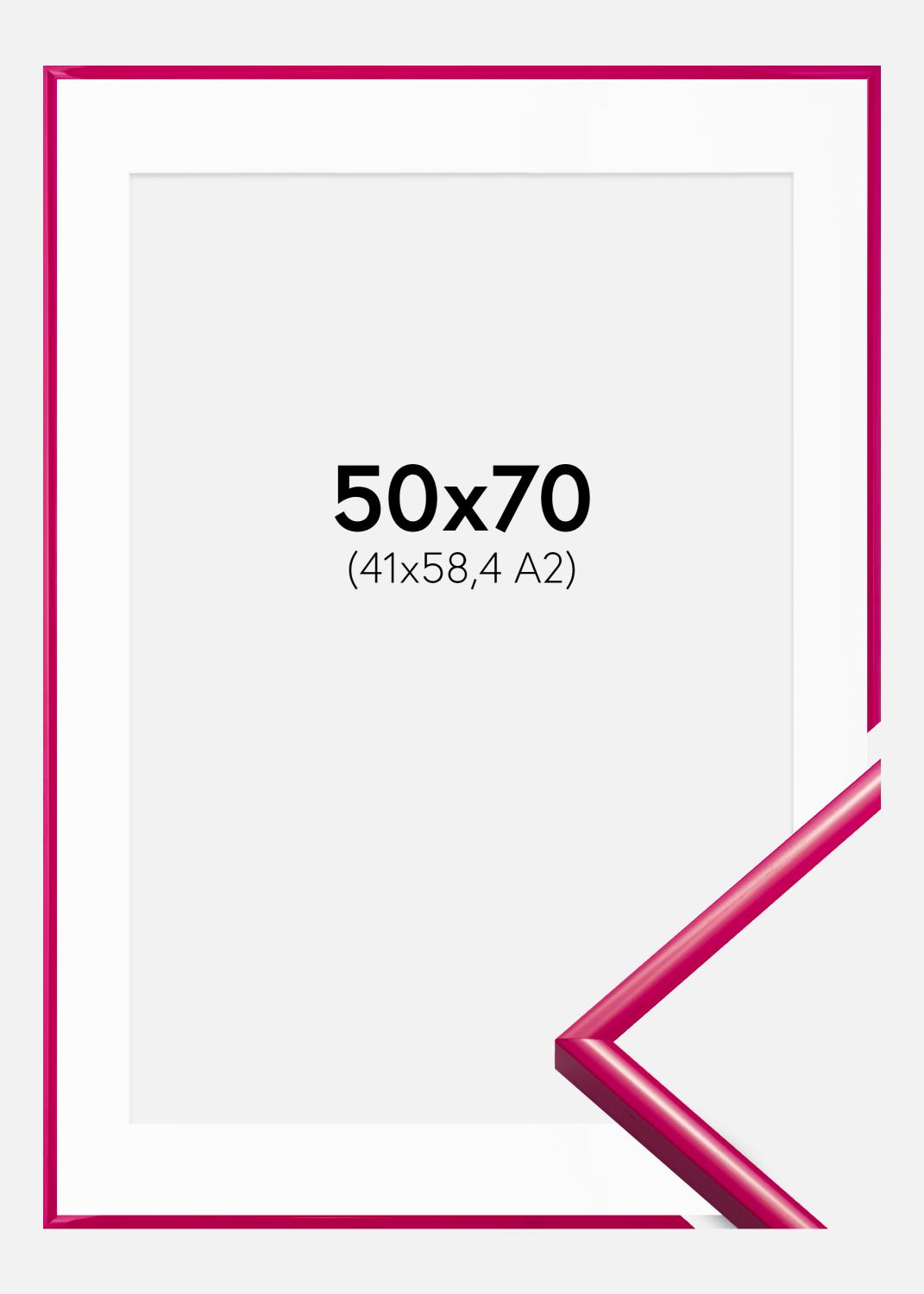 Product Image for Moldura New Lifestyle Rosa-escuro 50x70 cm - Passe-partout Branco 42x59,4 cm