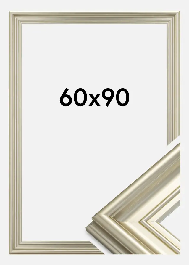 Moldura Mora Premium Prateado 60x90 cm