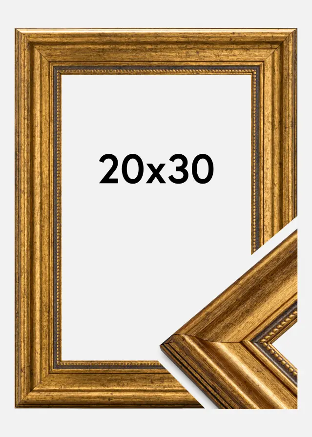 Moldura Rokoko Vidro acrílico Dourado 20x30 cm