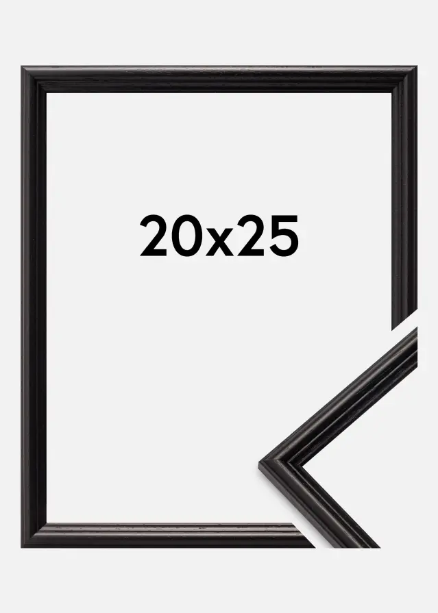 Moldura Horndal Vidro acrílico Preto 20x25 cm