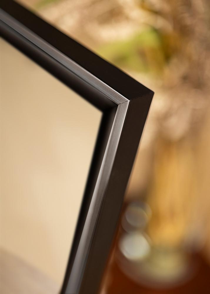 Espelho Öjaren Preto-Prateado - Tamanho personalizável