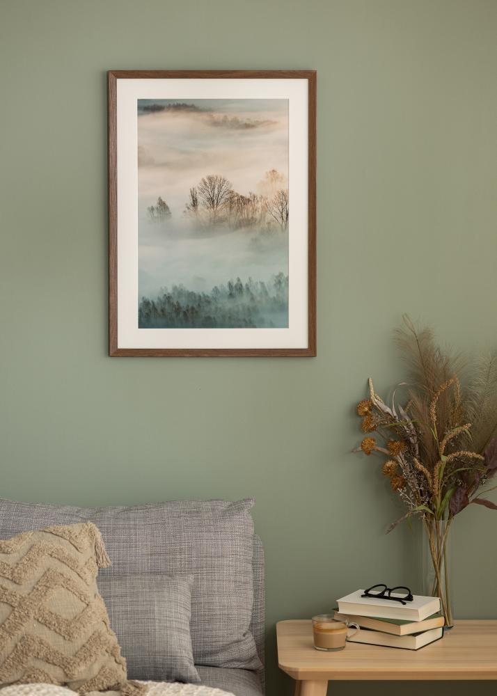 Moldura Fiorito Vidro acrílico Carvalho-escuro 40x50 cm