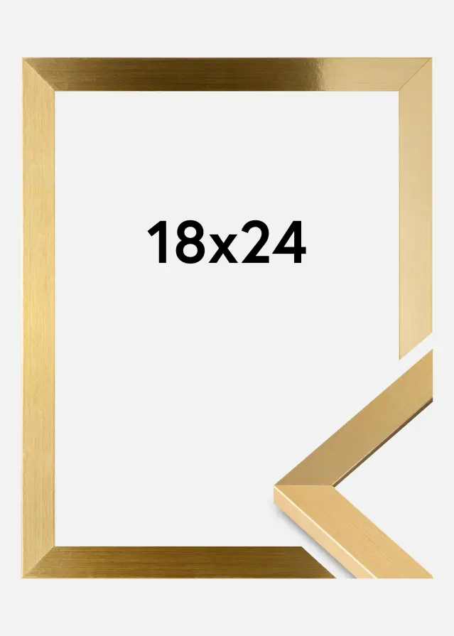 Moldura Selection Vidro acrílico Dourado 18x24 cm