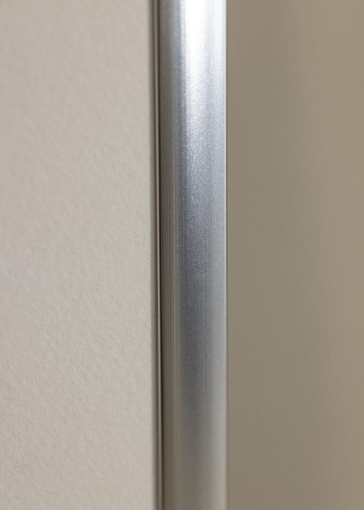 Moldura Póster Frame Aluminum Prateado 70x100 cm - Passe-partout Branco 62x85 cm