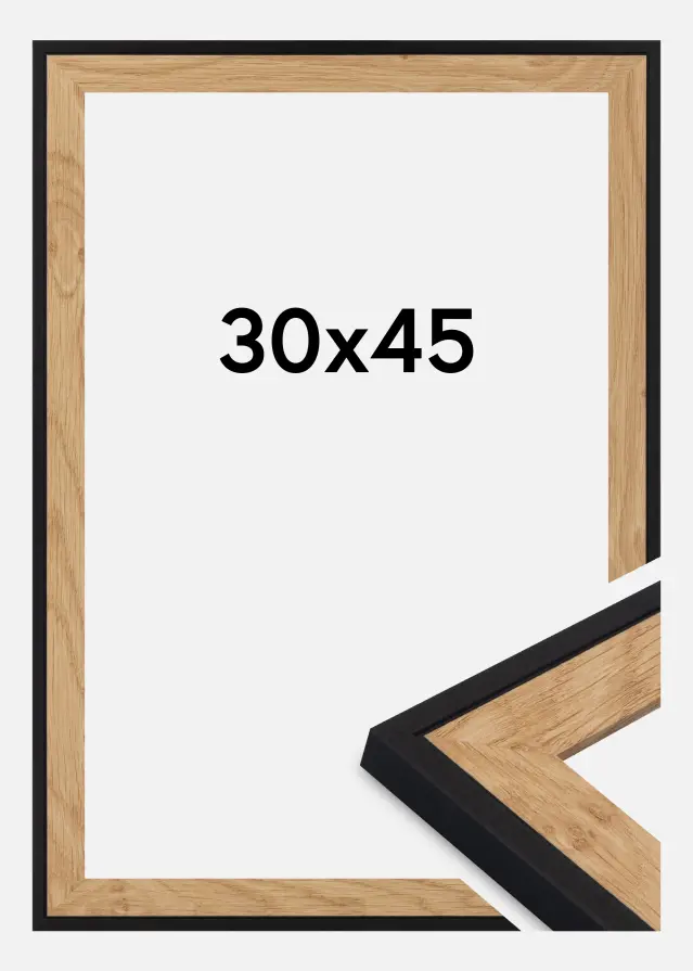 Moldura Iris Vidro acrílico Preto 30x45 cm