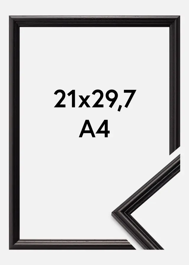 Moldura Horndal Vidro acrílico Preto 21x29,7 cm (A4)