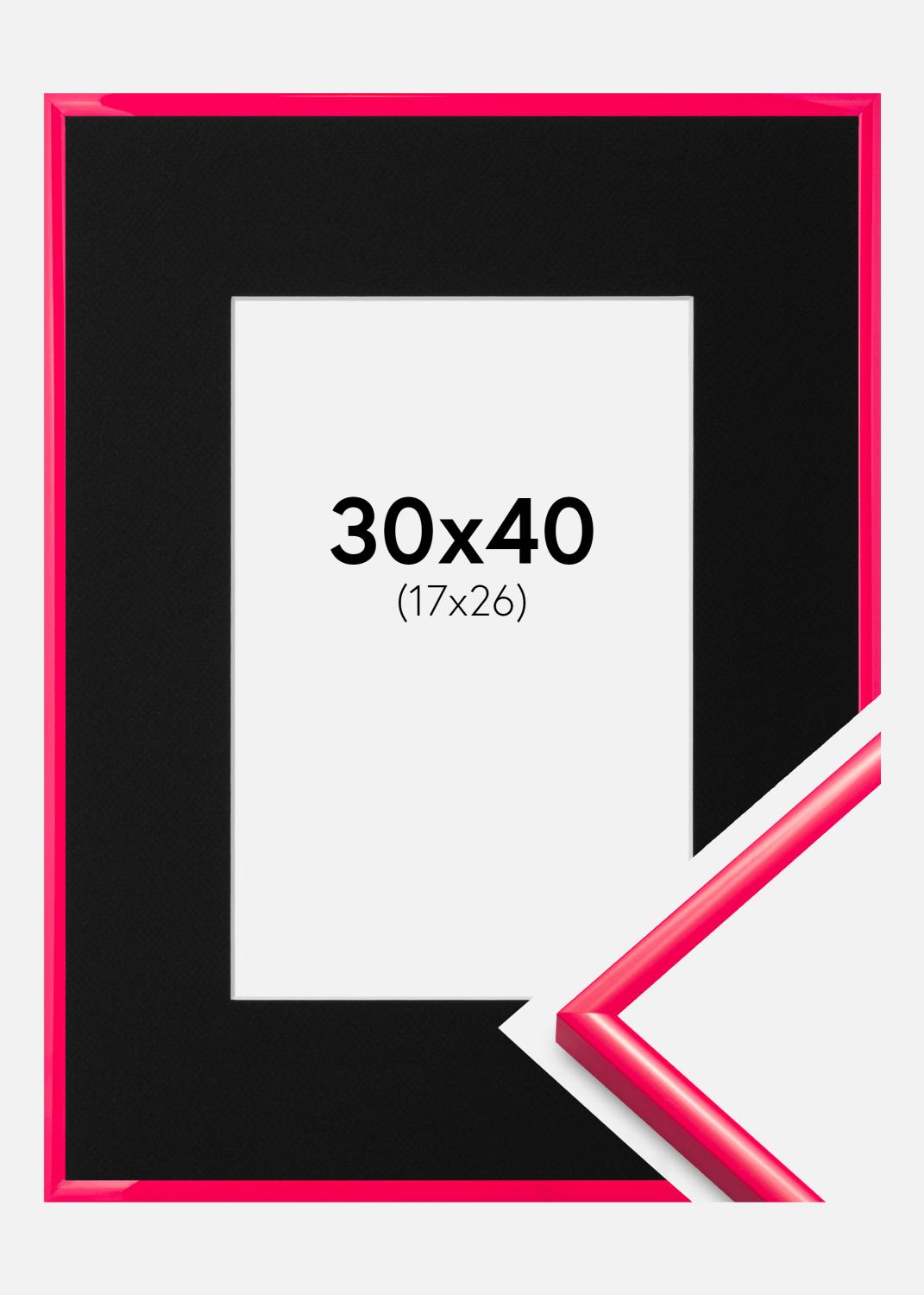 Product Image for Moldura New Lifestyle Hot Pink 30x40 cm - Passe-partout Preto 18x27 cm