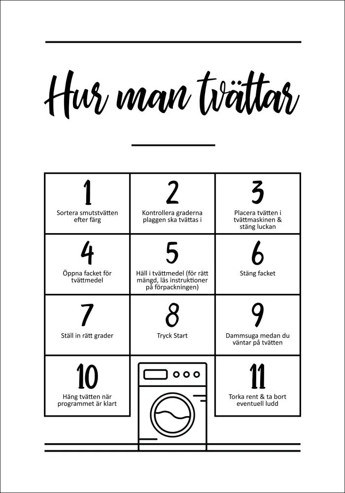 Como lavar o Poster