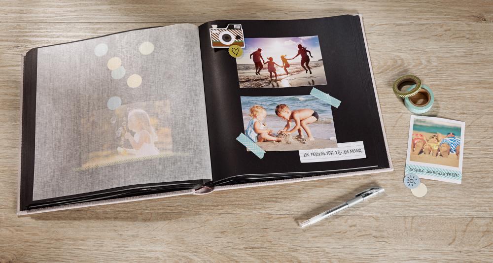 Álbum preto e branco preto - 26x25 cm (50 folhas pretas / 25 folhas)