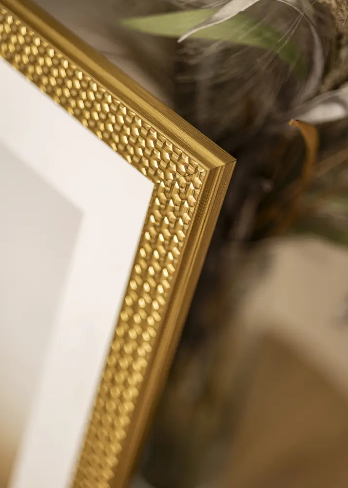 Moldura Grace Dourado 13x18 cm - Passe-partout Branco 7x10 cm