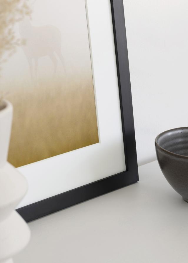 Moldura Jämtland Vidro acrílico Preto 9x80 cm