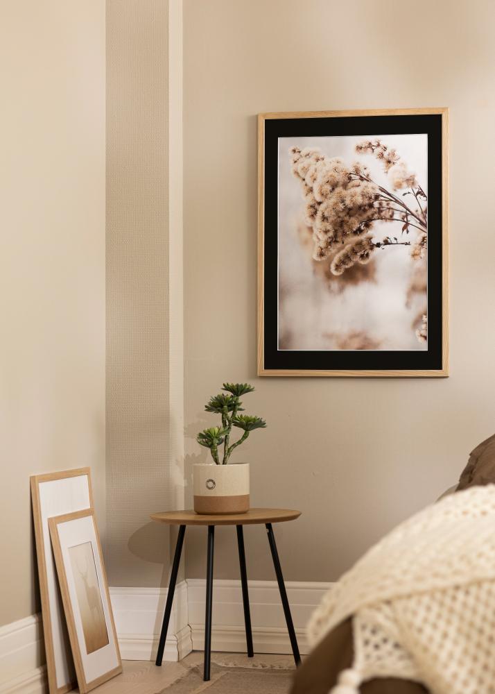 Moldura Grimsåker Carvalho 60x60 cm - Passe-partout Preto 50x50 cm