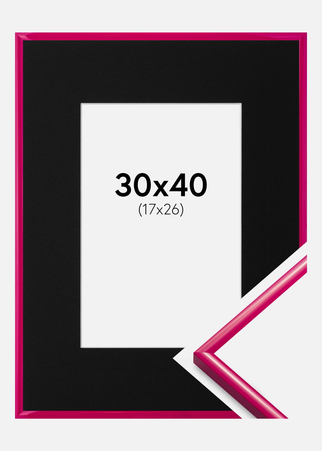 Product Image for Moldura New Lifestyle Rosa-escuro 30x40 cm - Passe-partout Preto 18x27 cm