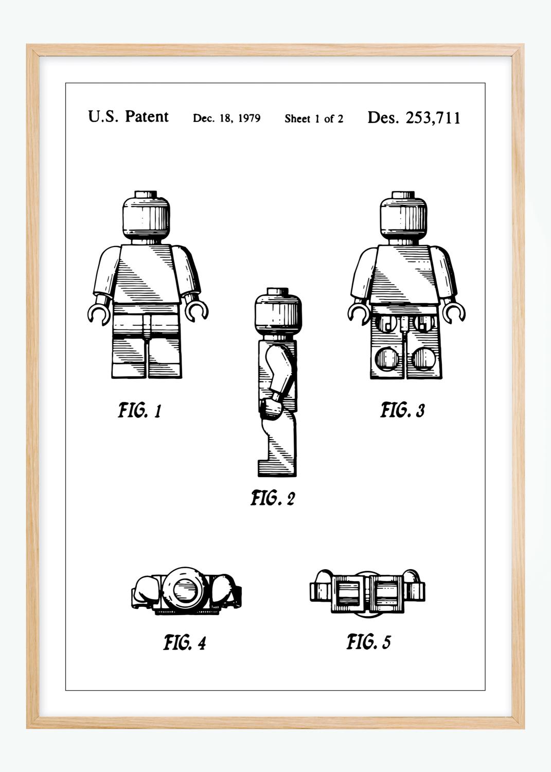 Product Image for Desenho de patentes - Lego I Póster (21x29.7 cm (A4))