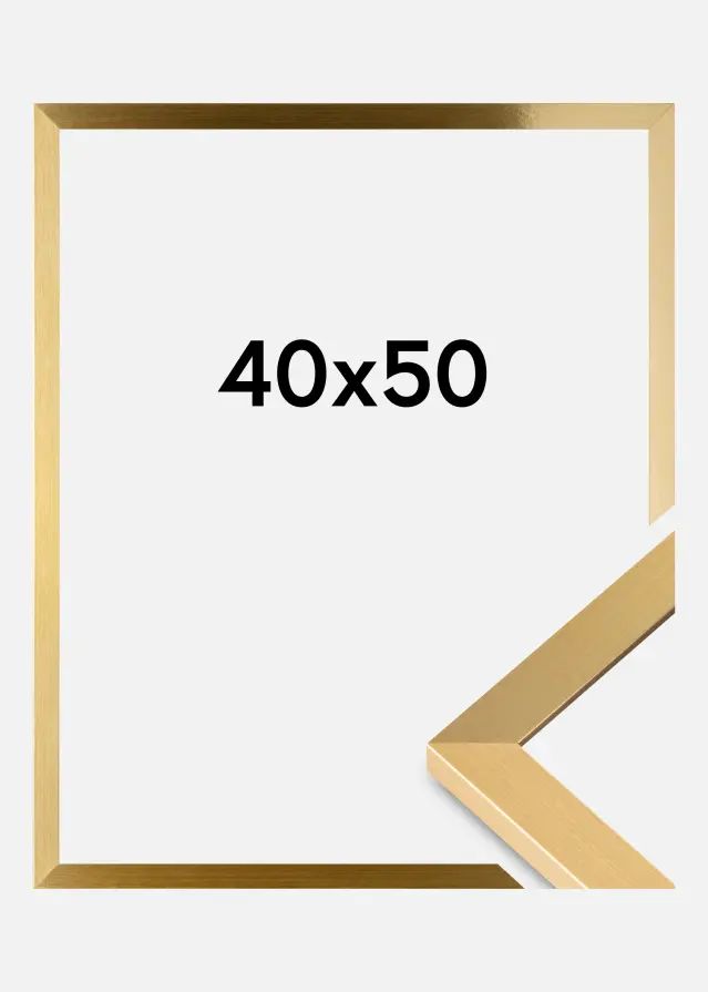 Moldura Selection Vidro acrílico Dourado 40x50 cm