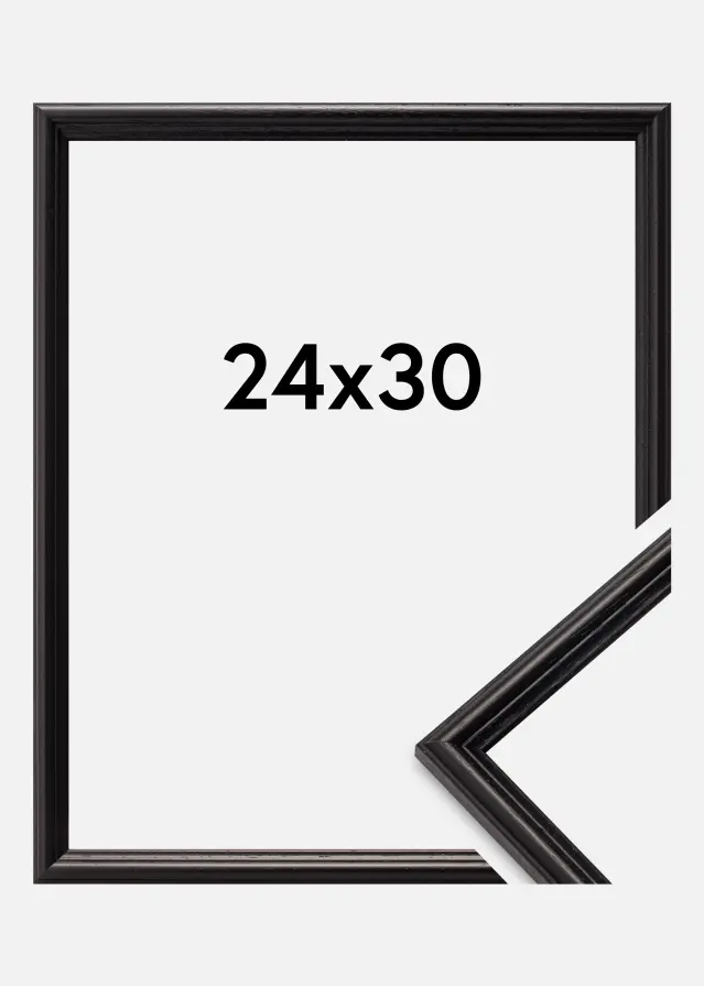 Moldura Horndal Vidro acrílico Preto 24x30 cm