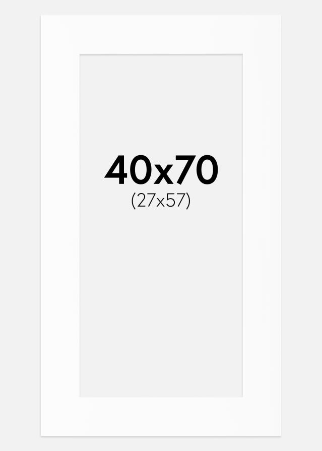 Passe-partout Branco Padrão (Bordo interior branco) 40x70 cm (27x57)