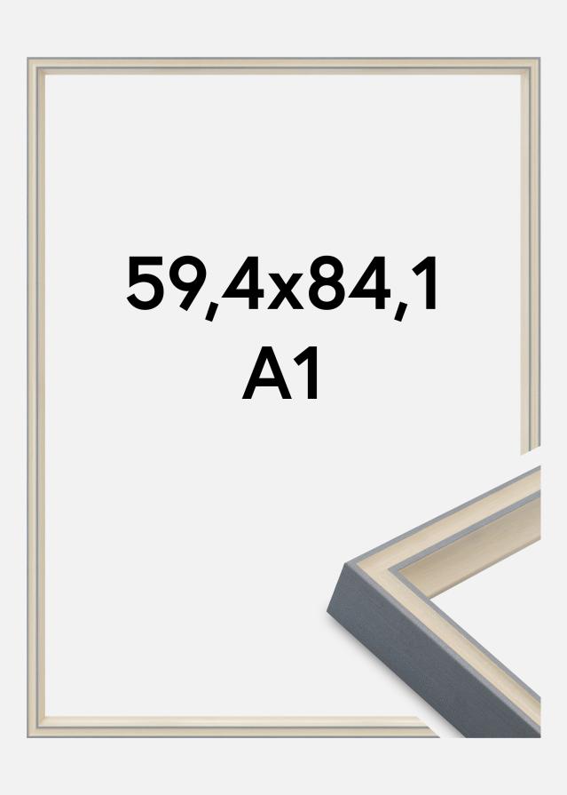 Moldura Riga Vidro acrílico Cinzento 59,4x84 cm (A1)