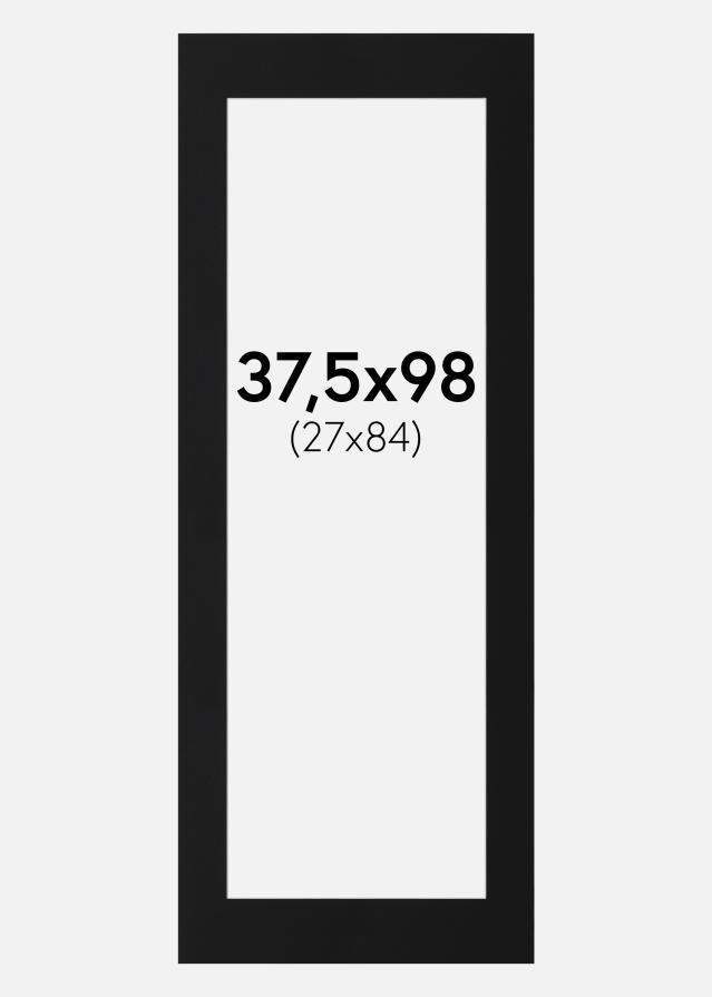 Passe-partout Preto Padrão (Bordo interior branco) 37,5x98 cm (27x84)