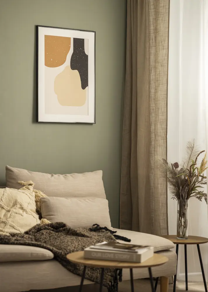 Moldura Scandi Preto 40x50 cm - Passe-partout Branco 27x35 cm