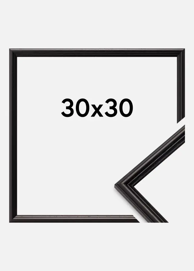 Moldura Horndal Vidro acrílico Preto 30x30 cm