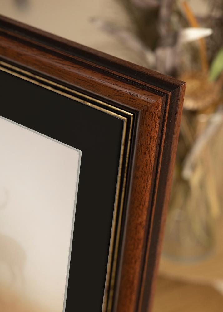 Moldura Old Retro 40x50 cm - Passe-partout Preto 27x35 cm