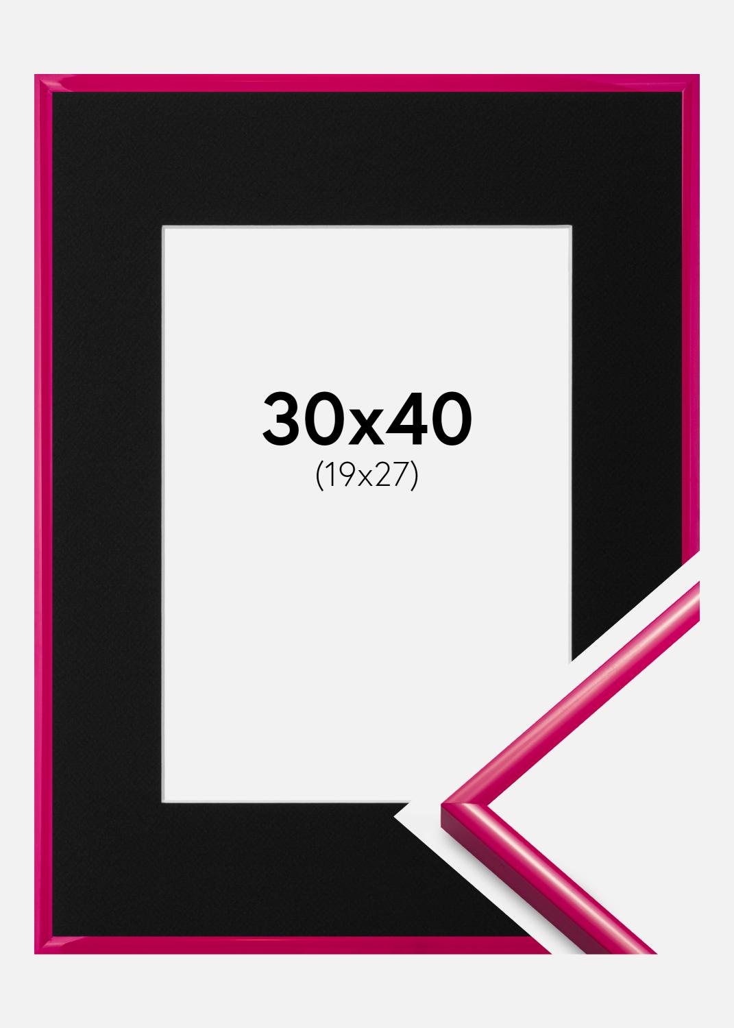 Product Image for Moldura New Lifestyle Rosa-escuro 30x40 cm - Passe-partout Preto 20x28 cm