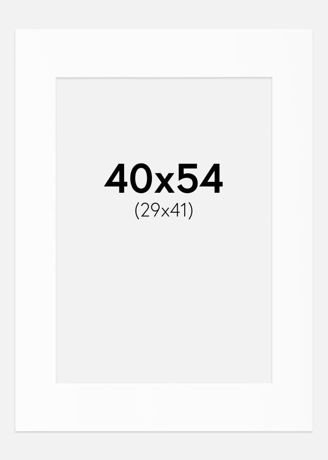 Passe-partout Branco Padrão (Bordo interior branco) 40x54 cm (29x41)