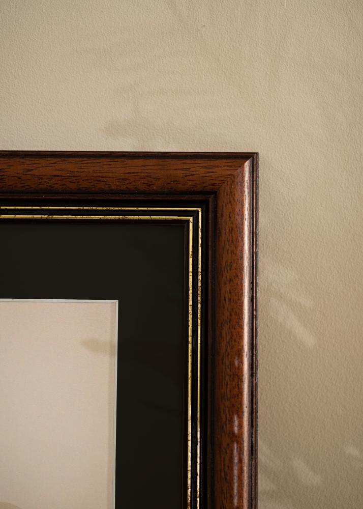 Moldura Old Retro 40x50 cm - Passe-partout Preto 27x35 cm