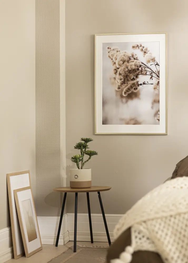 Moldura Edsbyn Prateado 40x50 cm - Passe-partout Branco 29,7x42 cm (A3)