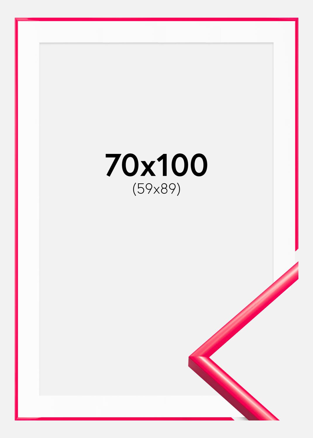 Product Image for Moldura New Lifestyle Hot Pink 70x100 cm - Passe-partout Branco 60x90 cm