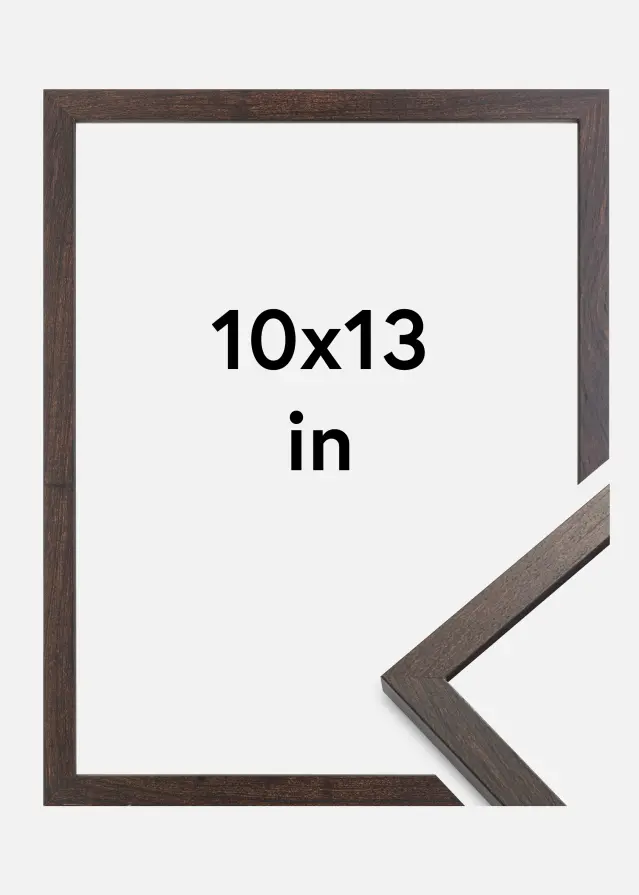 Moldura Trendy Vidro Acrílico Nogueira 10x13 inches (25,4x33,02 cm)
