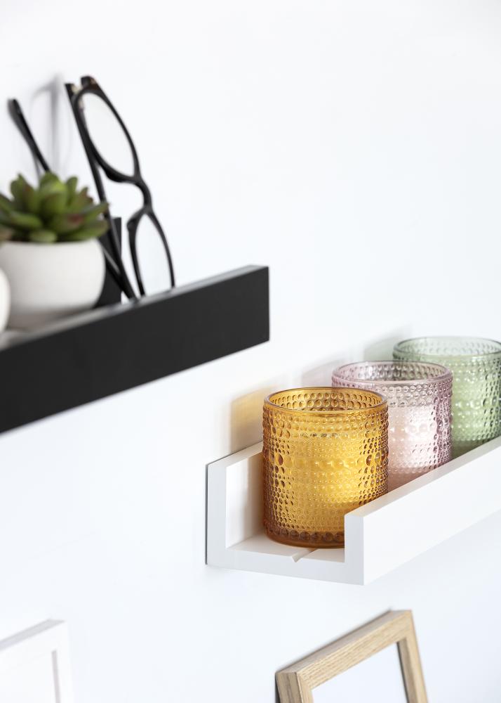 KAILA Prateleira de Quadros Preta 30 cm