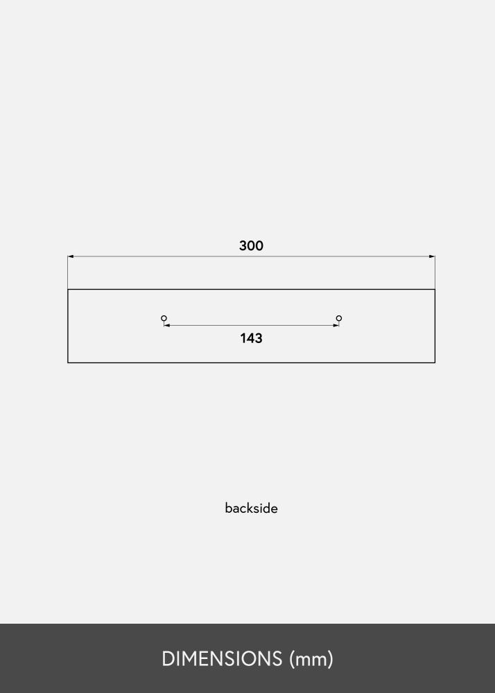 KAILA Prateleira de Quadros Preta 30 cm