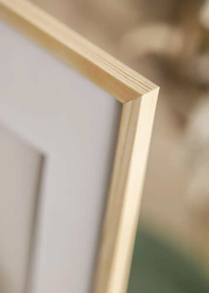 Moldura Galant Pinho 40x40 cm - Passe-partout Branco 10x10 inches