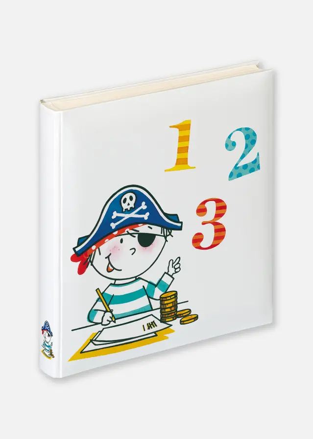 Ábum infantil Pirat Escola - 28x30,5 cm (50 Páginas brancas / 25 folhas)