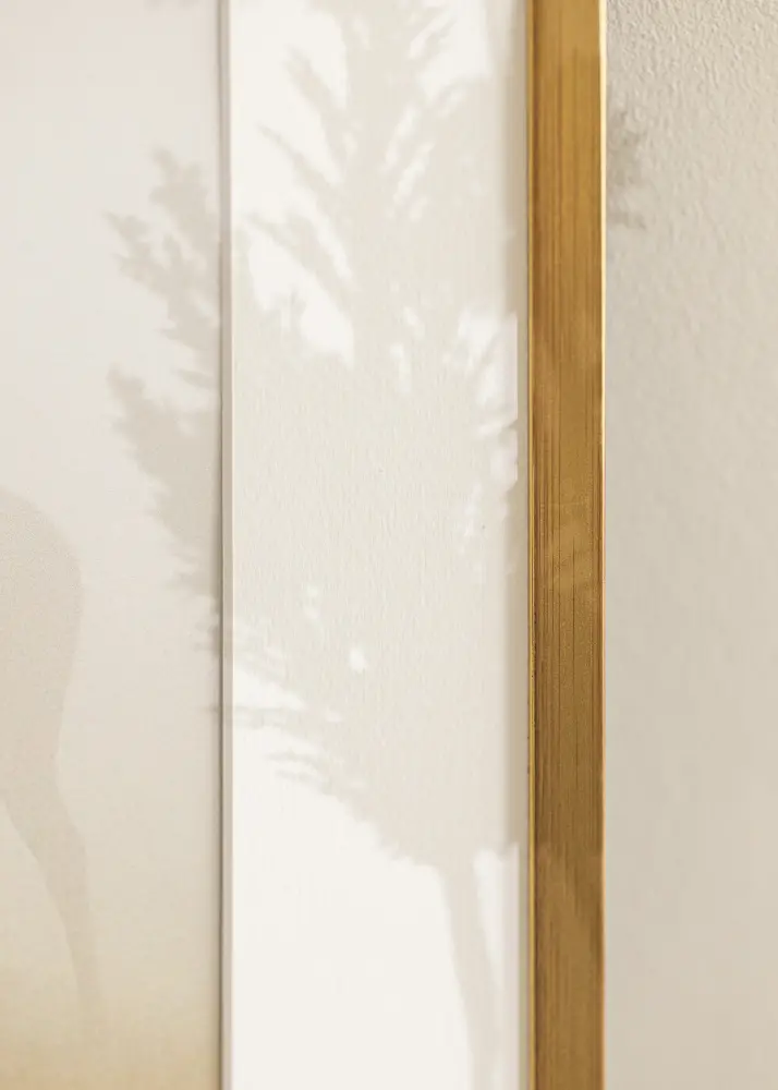 Moldura Edsbyn Dourado 40x50 cm - Passe-partout Branco 29,7x42 cm (A3)